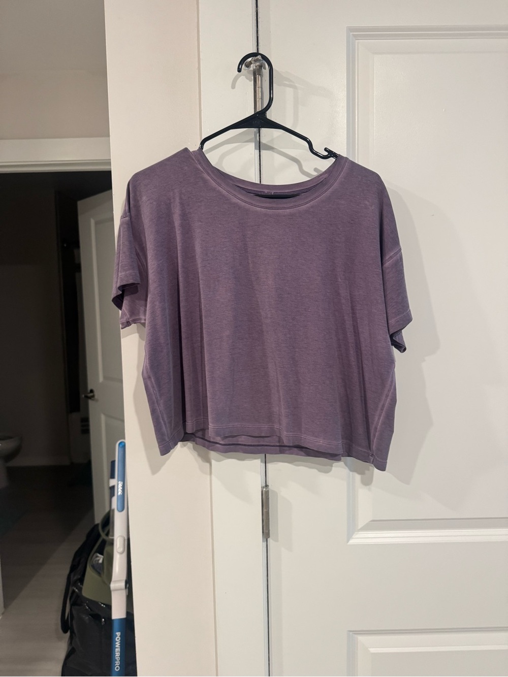 lululemon athletica Purple Cropped Cates Tee